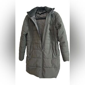 Swisstech Winter Parka Black Puffy Jacket‎ Women's Size S 4/6 Full Zip Pockets